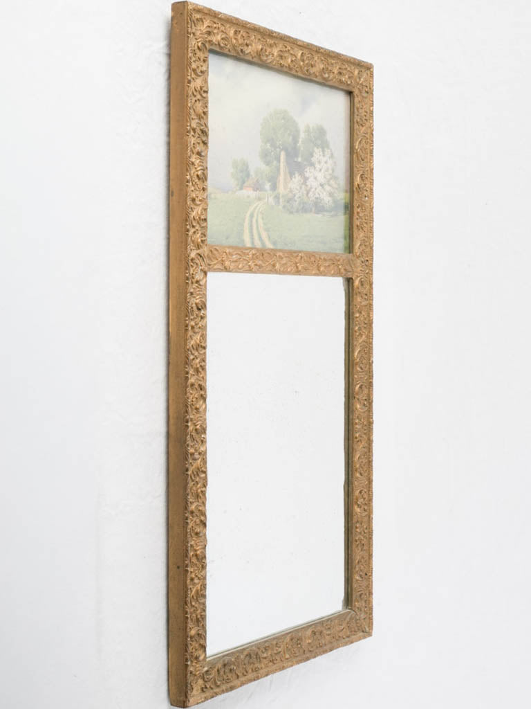 Decorative gilded acanthus frame mirror