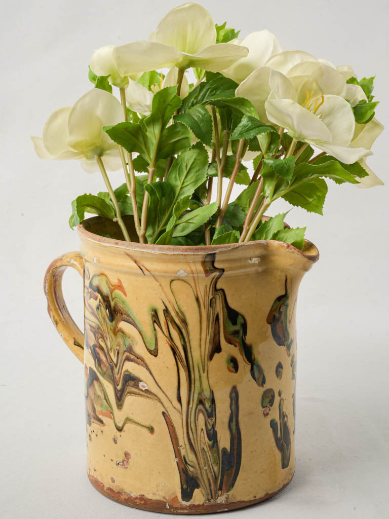 Antique Savoyard terracotta pitcher