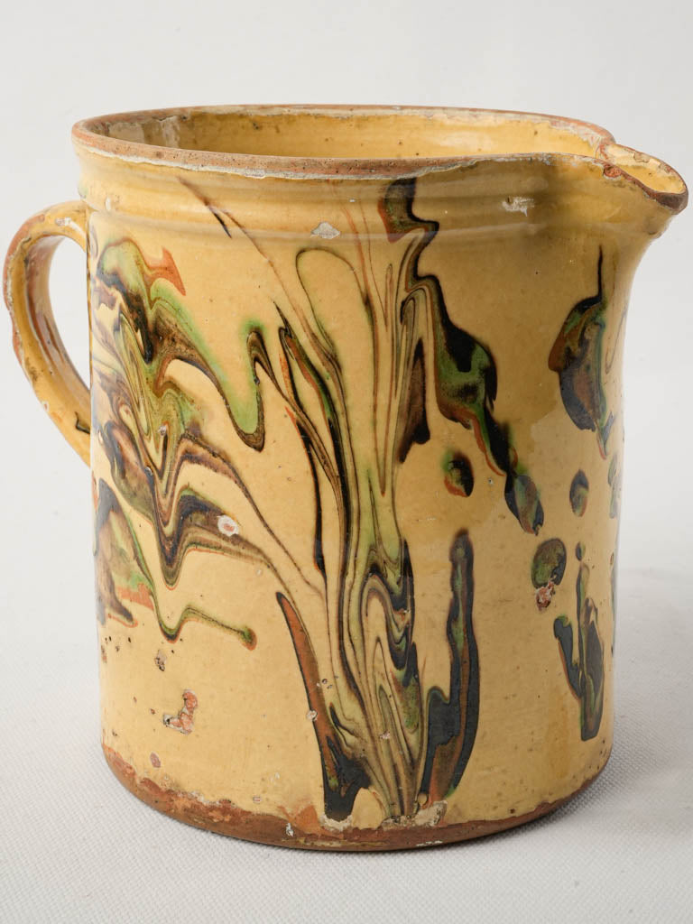 Rustic marbled jaspe glaze jug