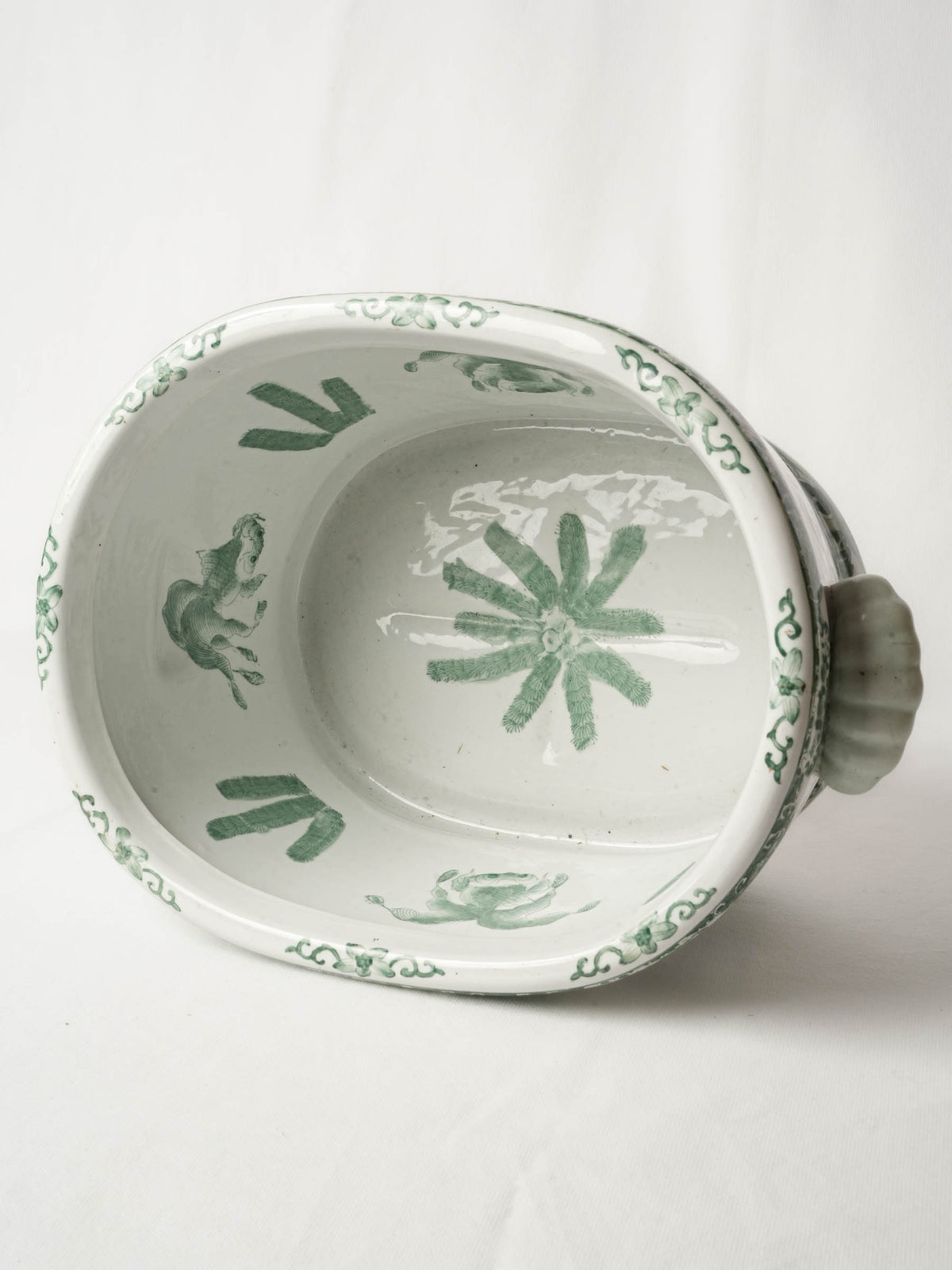 Large French Ceramic Chinoiserie Cache-Pot - 17¾" x 11¾"