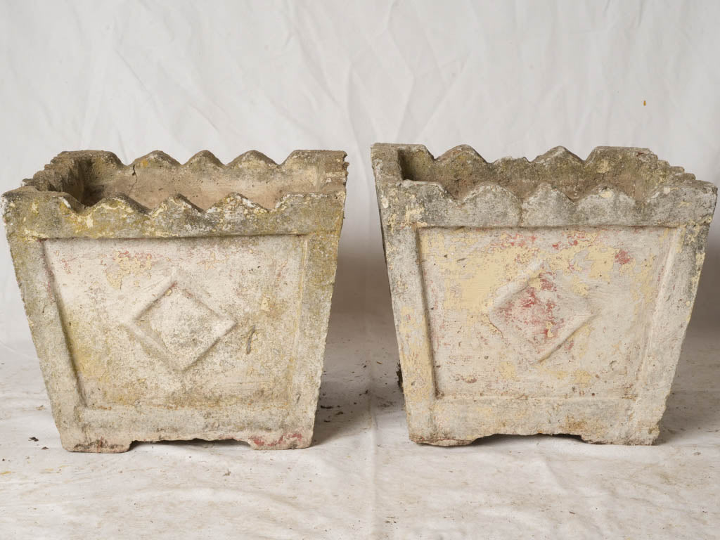 Versatile antique-inspired square jardinières