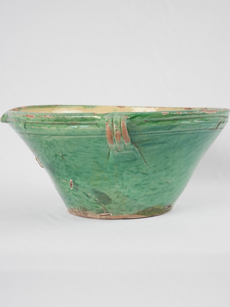 Vintage ornate copper-stapled decorative bowl