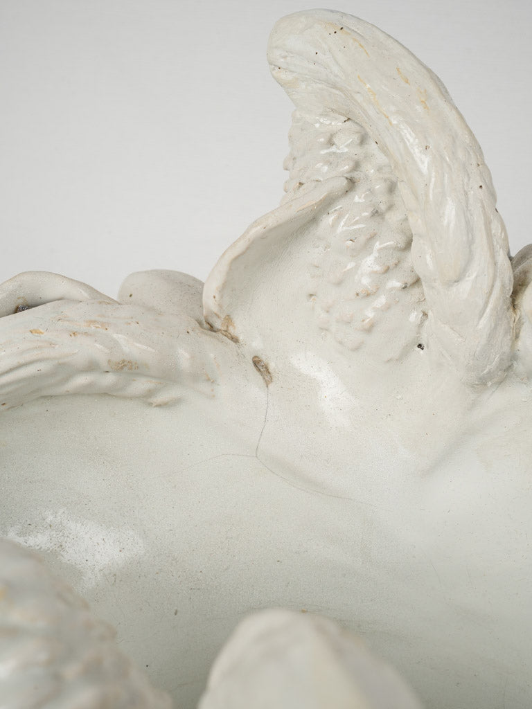 Classic white-glazed vine pot