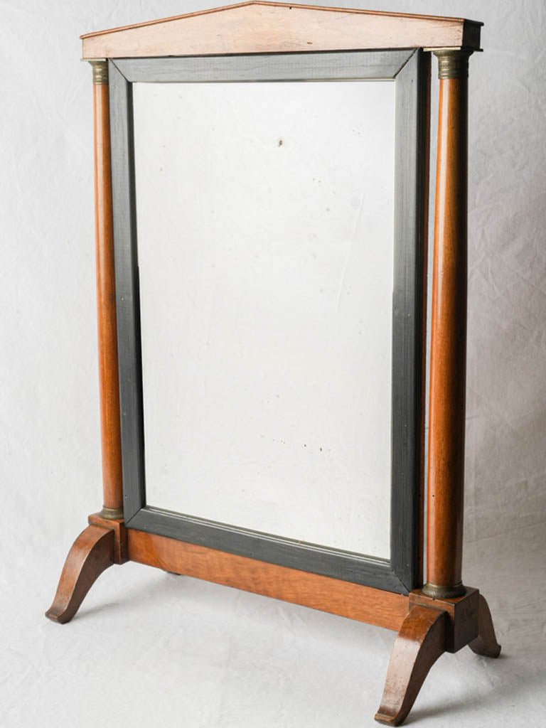 Antique fruitwood neoclassical dressing mirror