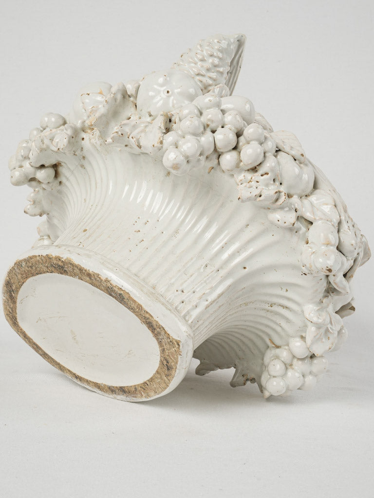 Aged pinecone and grape pot