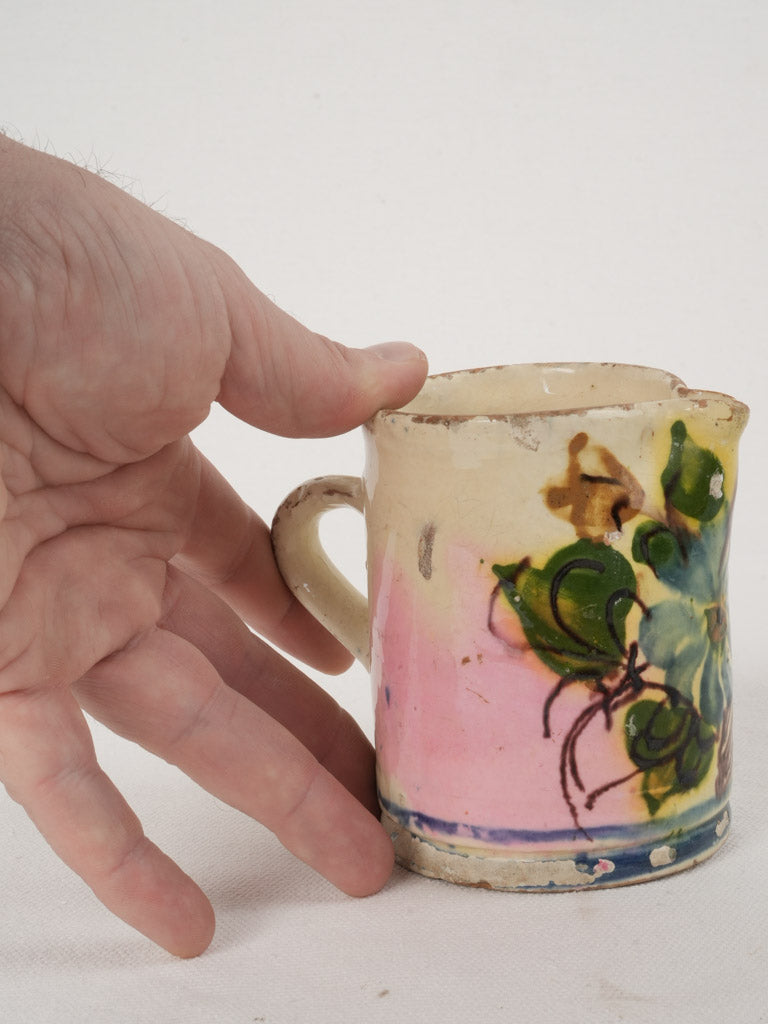 Small Antique French Folk Art Cream Pitcher