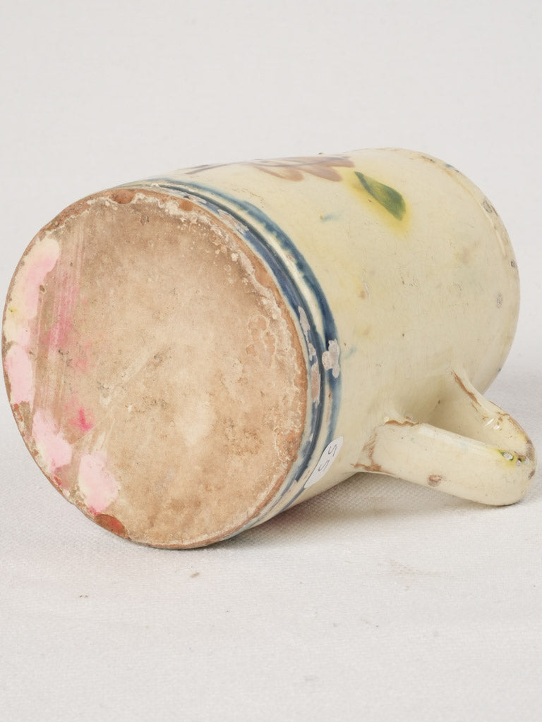 Rustic Green and Brown French Creamer