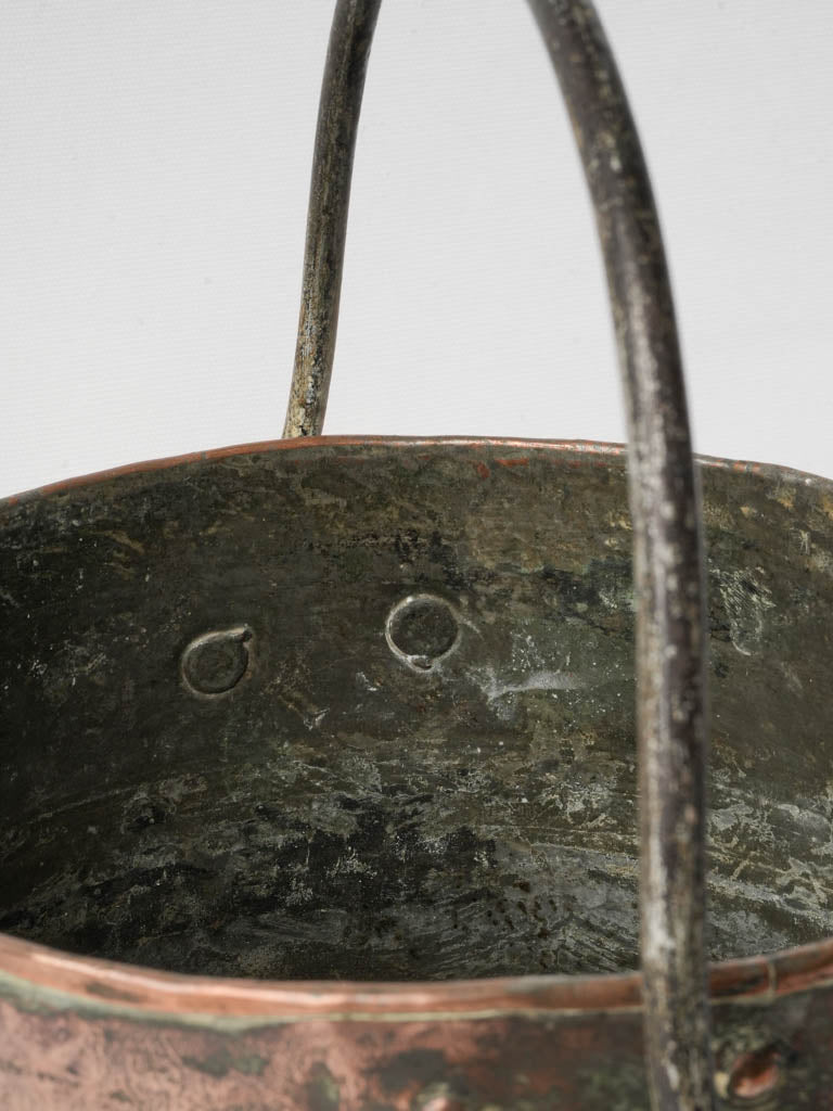 Historic French rustic cooking cauldron