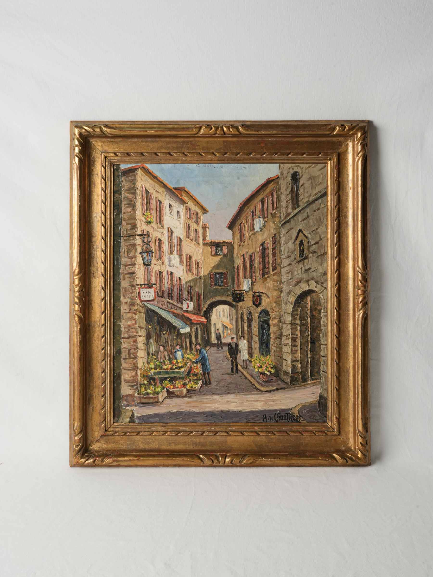Vibrant mid-century oil painting