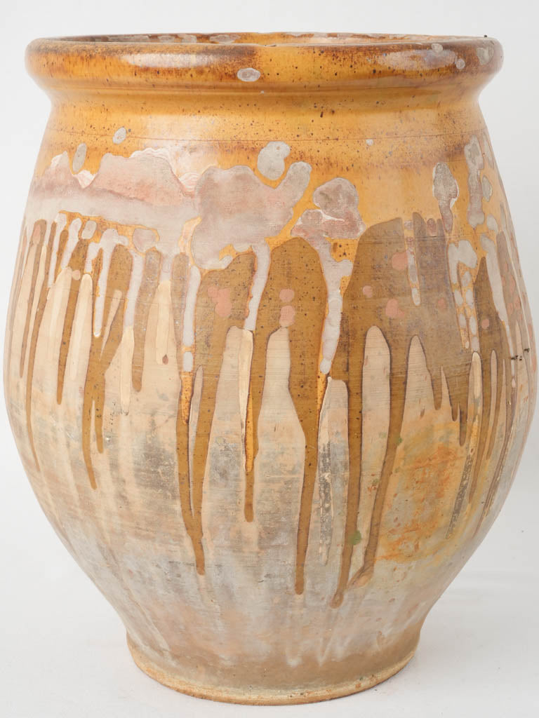 Rustic unglazed-base French pottery pot