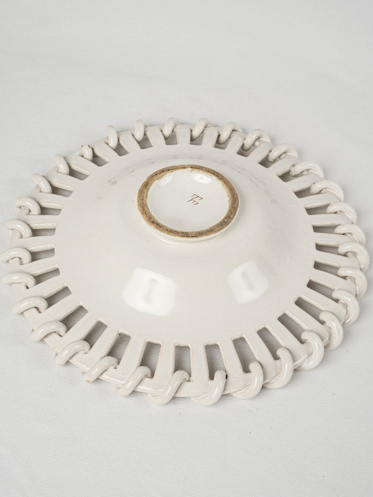 Exquisite Émile Tessier decorative platter bowl