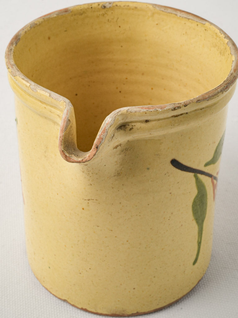 Handcrafted green foliage creamer