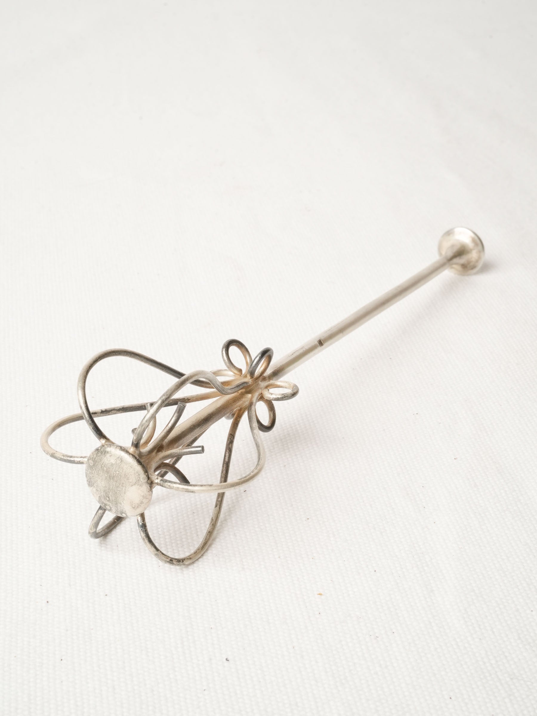 Elegant Vintage Miniature Cocktail Whisk