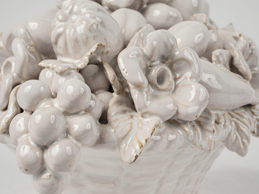 Exquisite, vintage large fruit basket decoration