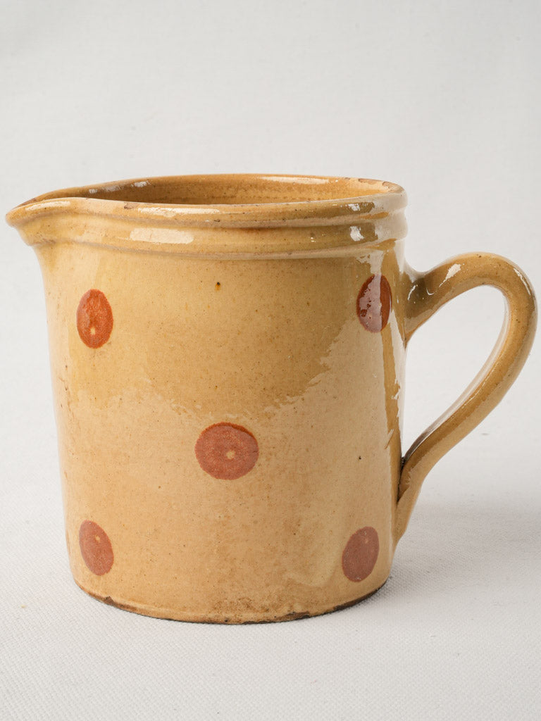 Artistic handcrafted terracotta pitcher