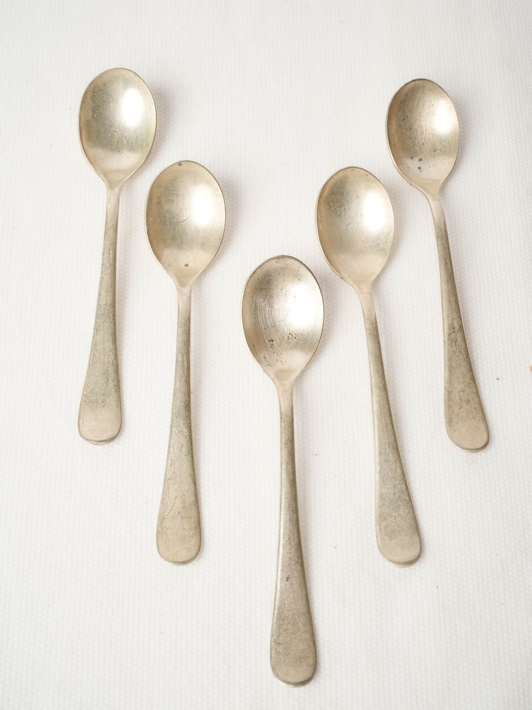 Set of Five Vintage Teaspoons