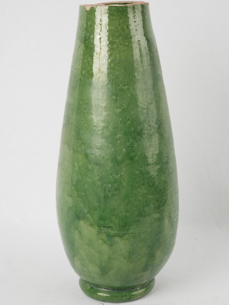 Classic solid green French Biot vase