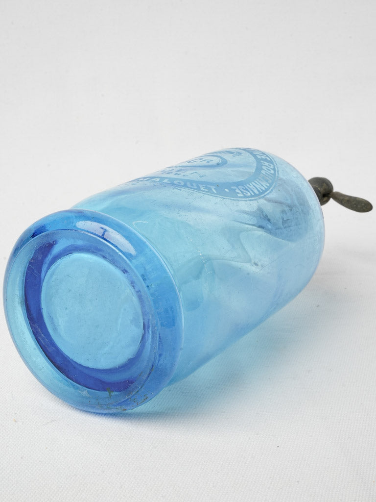 Decorative engraved vintage siphon bottle
