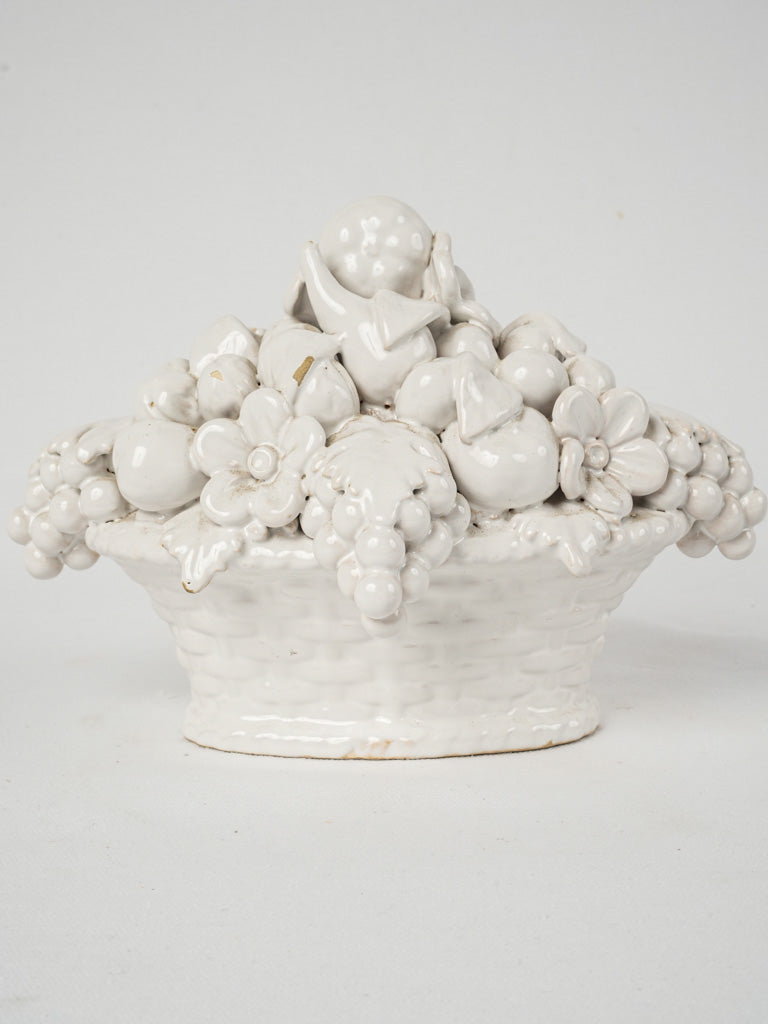 Vintage French plums and grapes sculpture