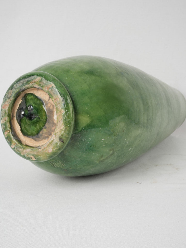 Time-worn green glaze Biot vase