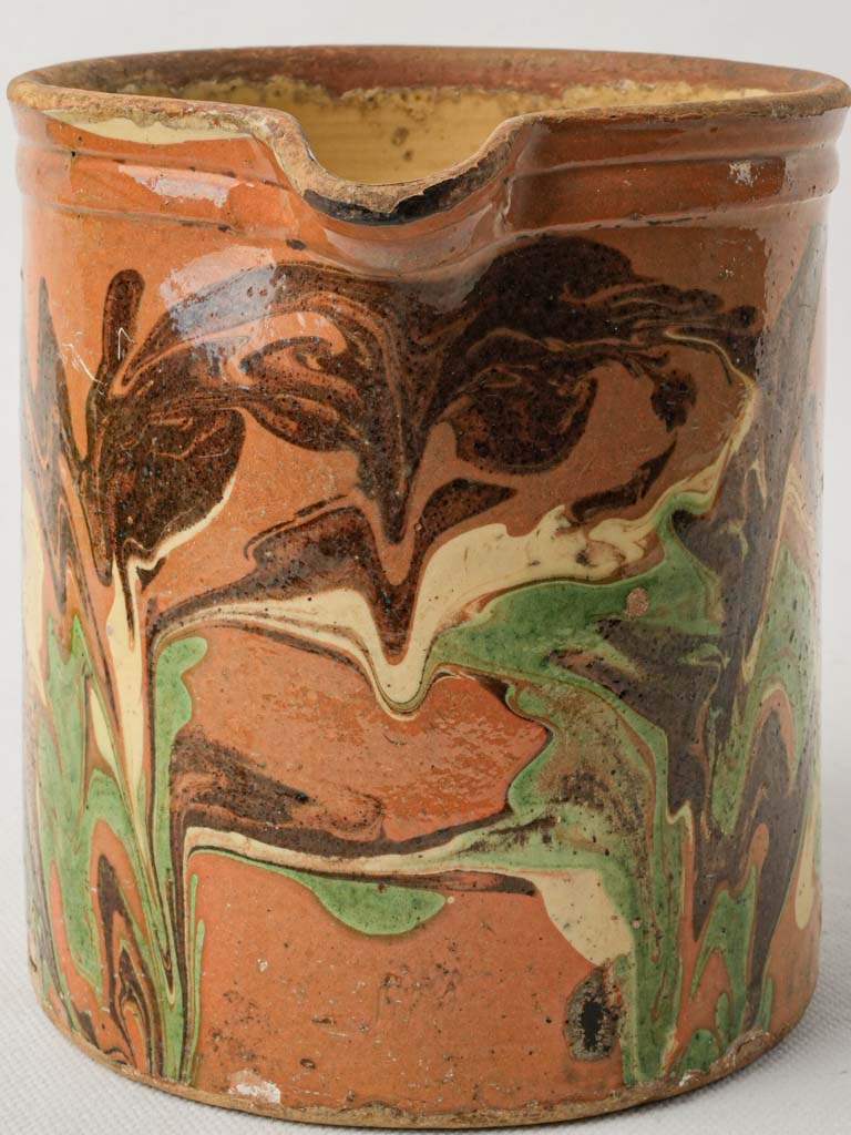 Organic flow glaze pitcher