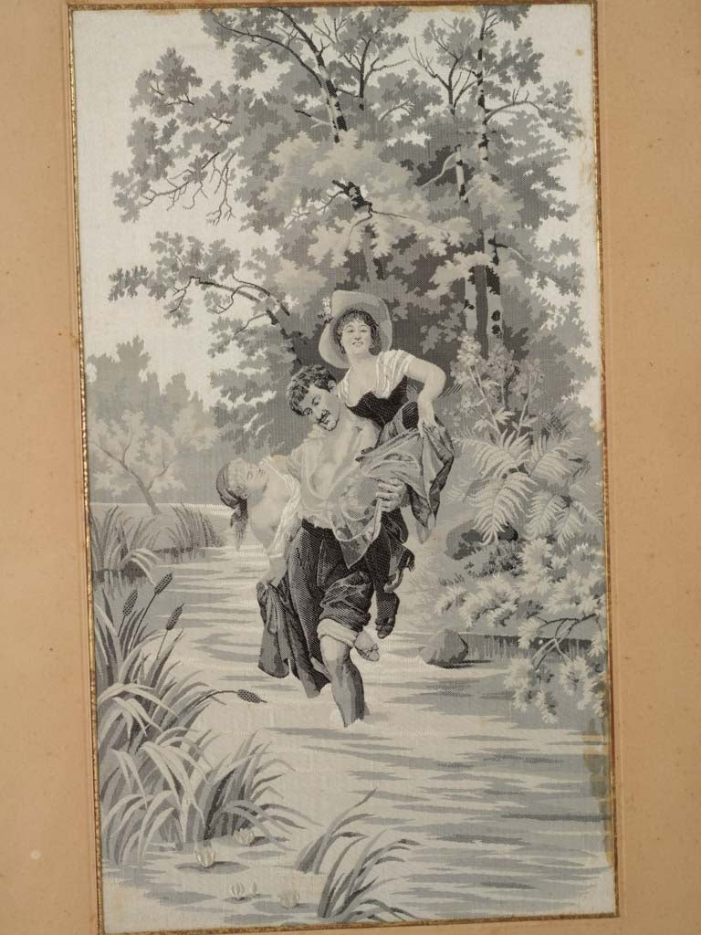 Refined grisaille pastoral decor pieces