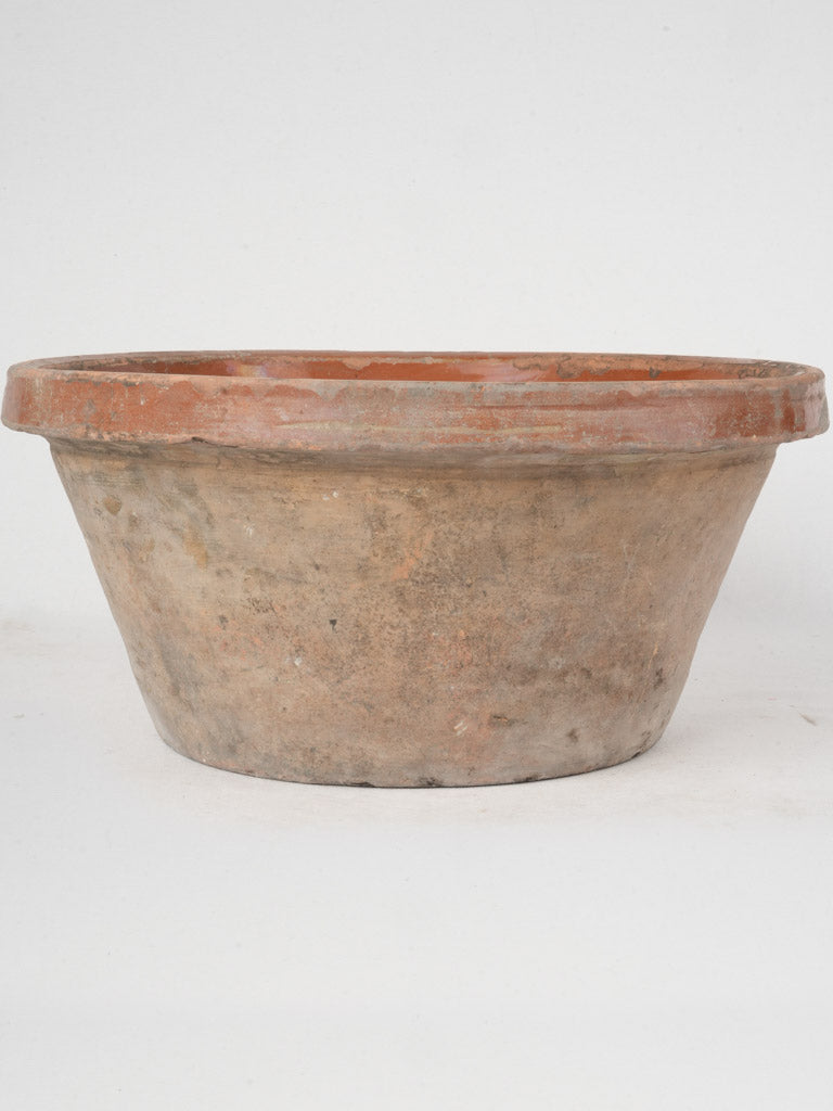Vintage maroon-glazed ceramic bowl