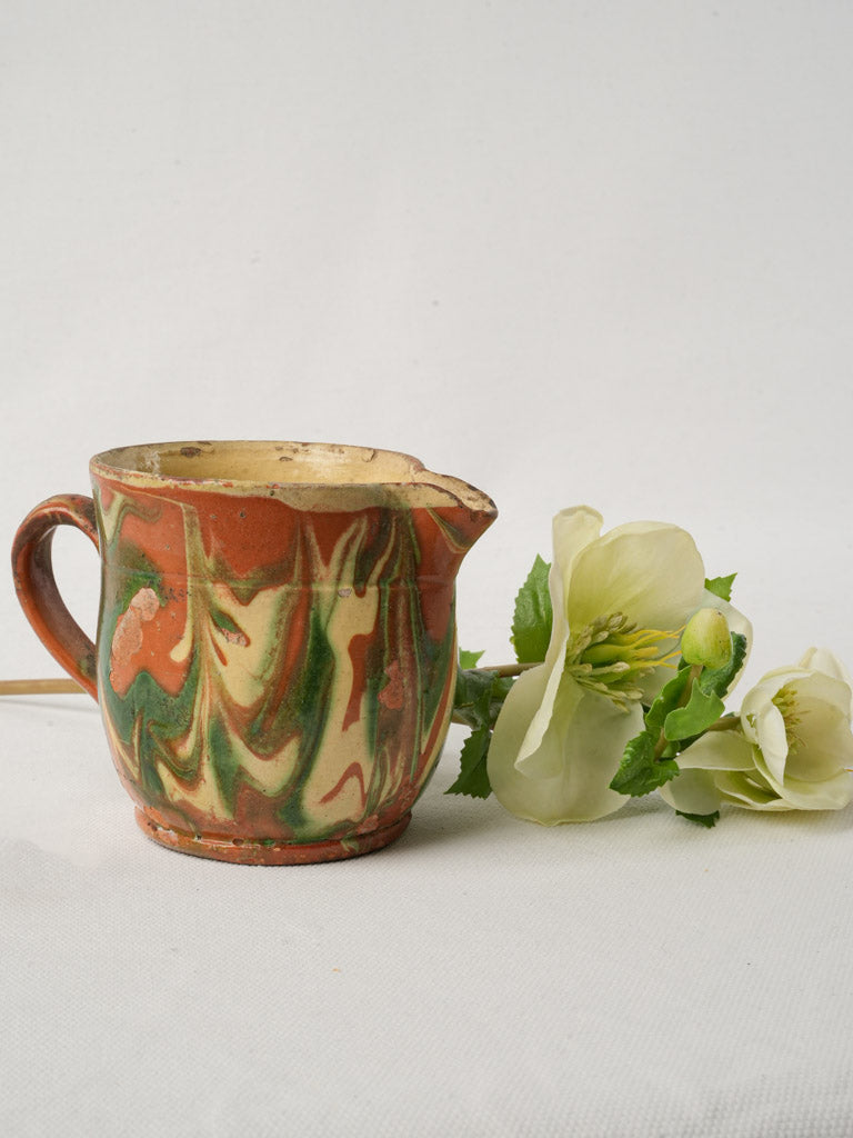 Vintage jaspe creamer pitcher