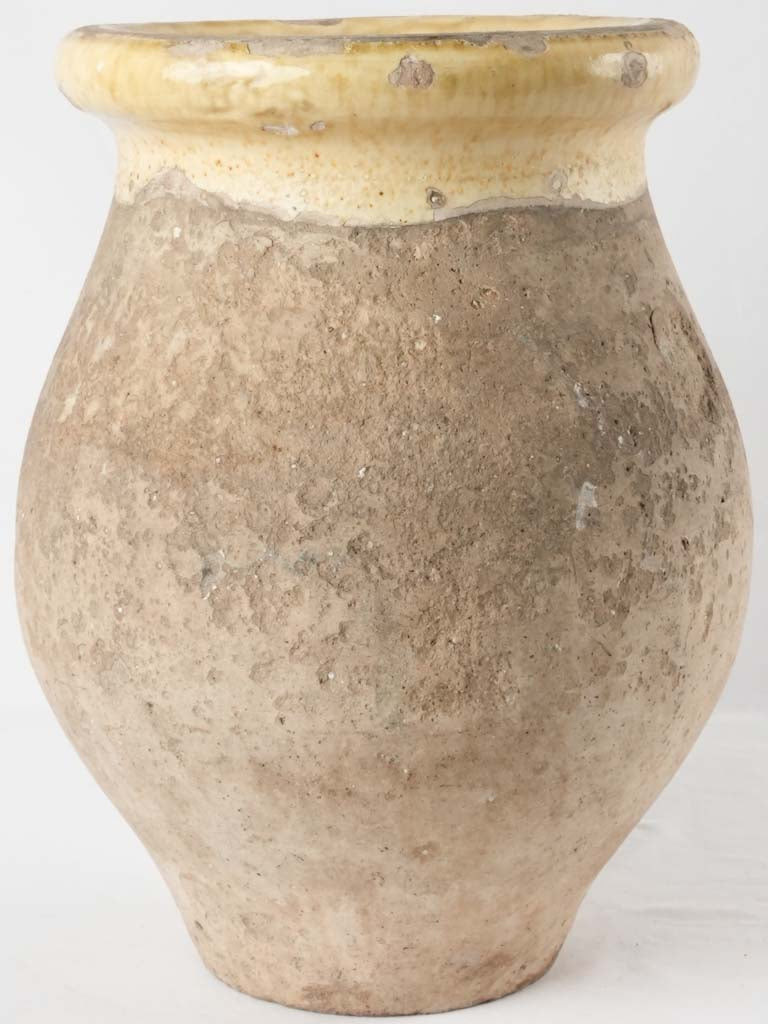 Vintage Mediterranean olive storage jar