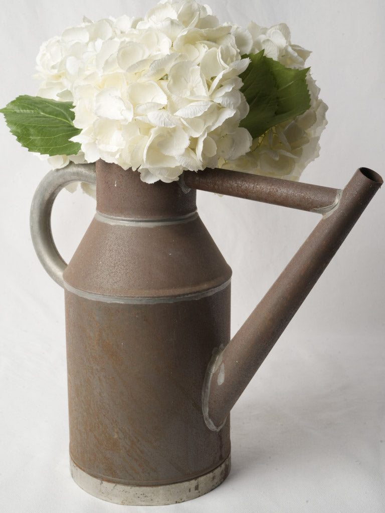 Vintage patina tinplate can