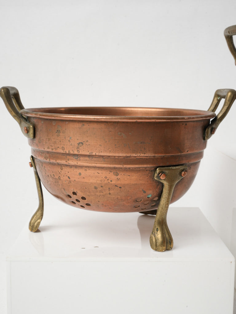 Sculptural rustic French colanders set