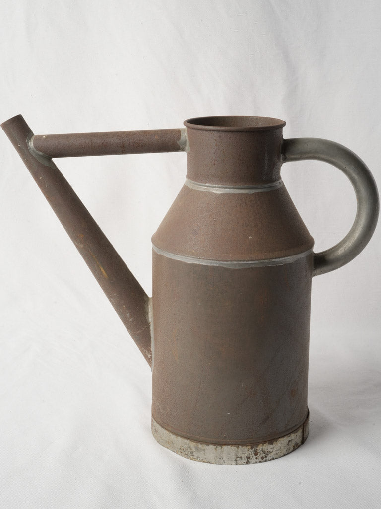 Rustic brown patina watering can