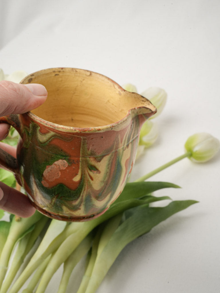 Marbled ocher creamer jug