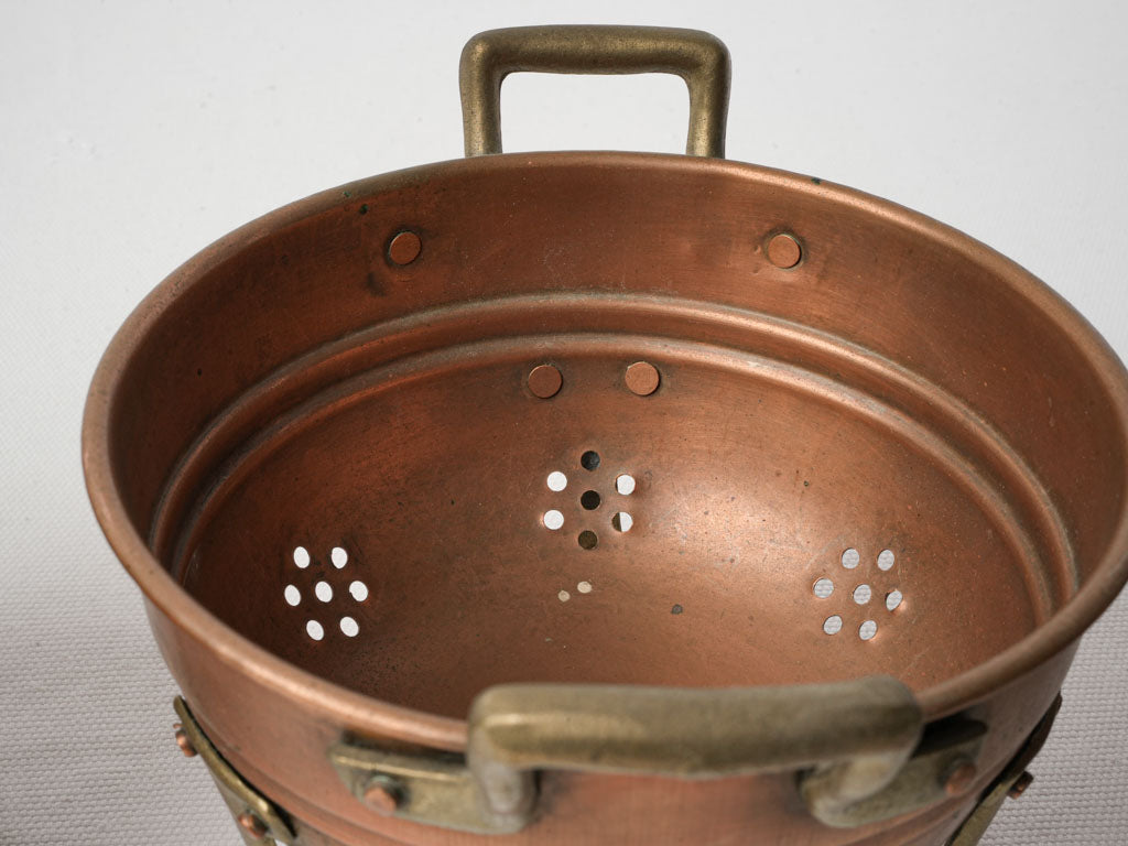 Traditional French handcrafted copper set