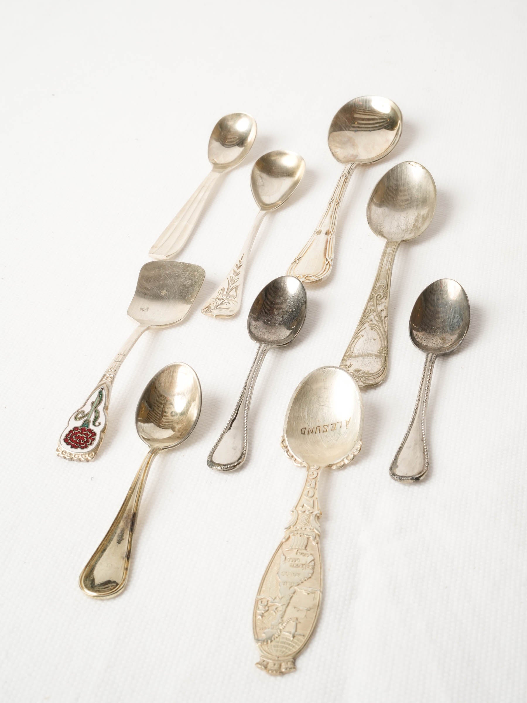 Collection of 10 Antique Teaspoons w/ Mixed Patterns