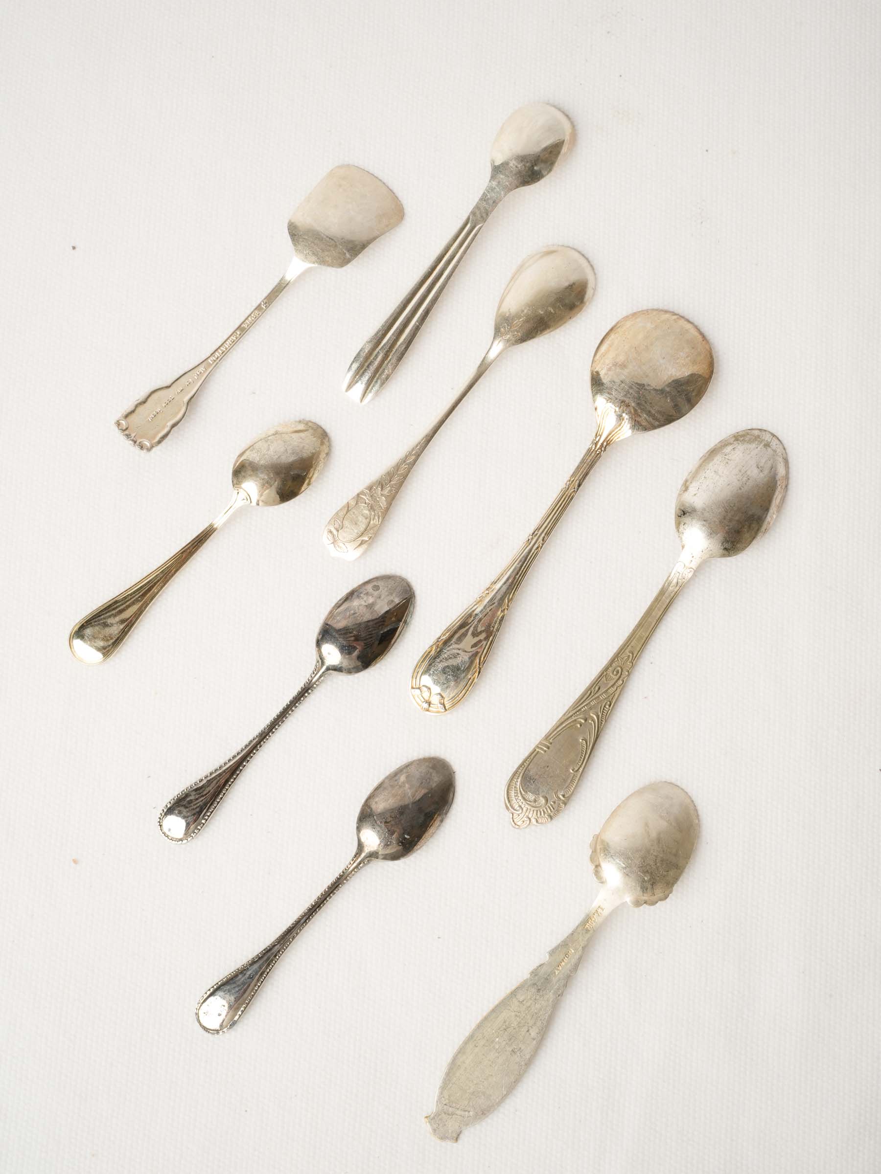 Collection of 10 Antique Teaspoons w/ Mixed Patterns