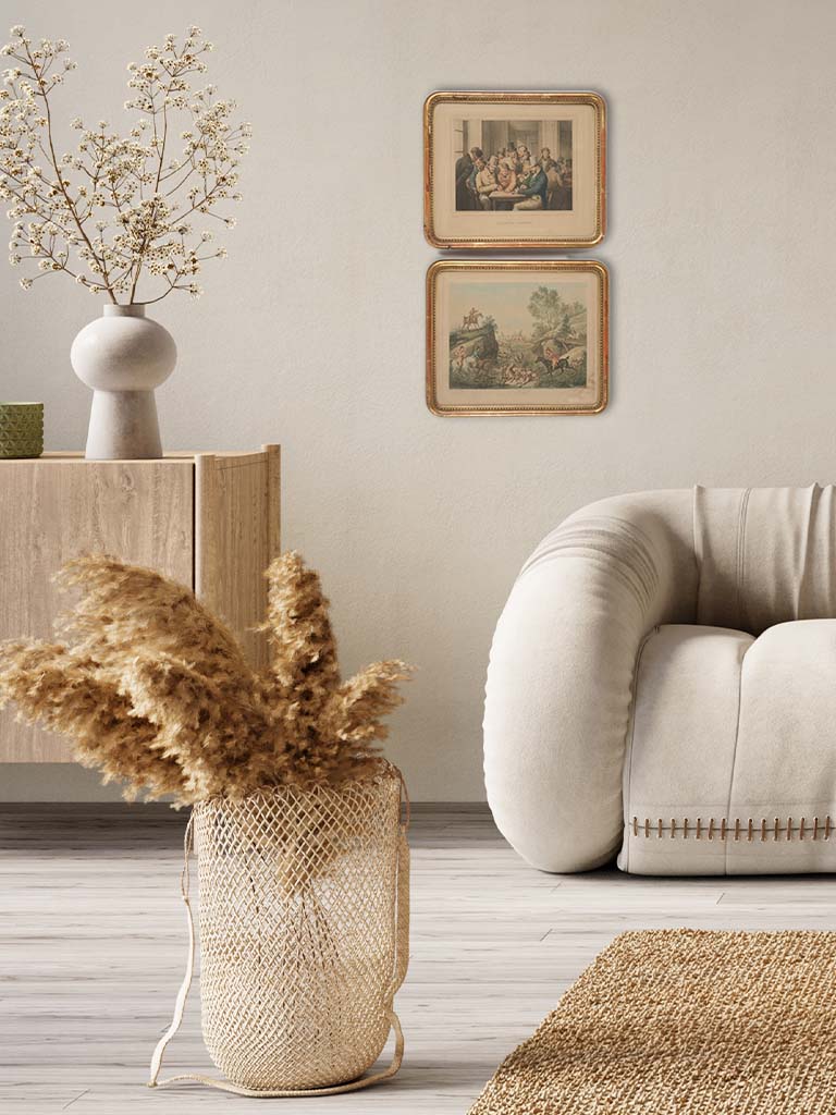 Elegant 19th-century art engravings set