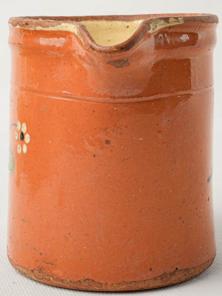 Handcrafted French terracotta pitcher