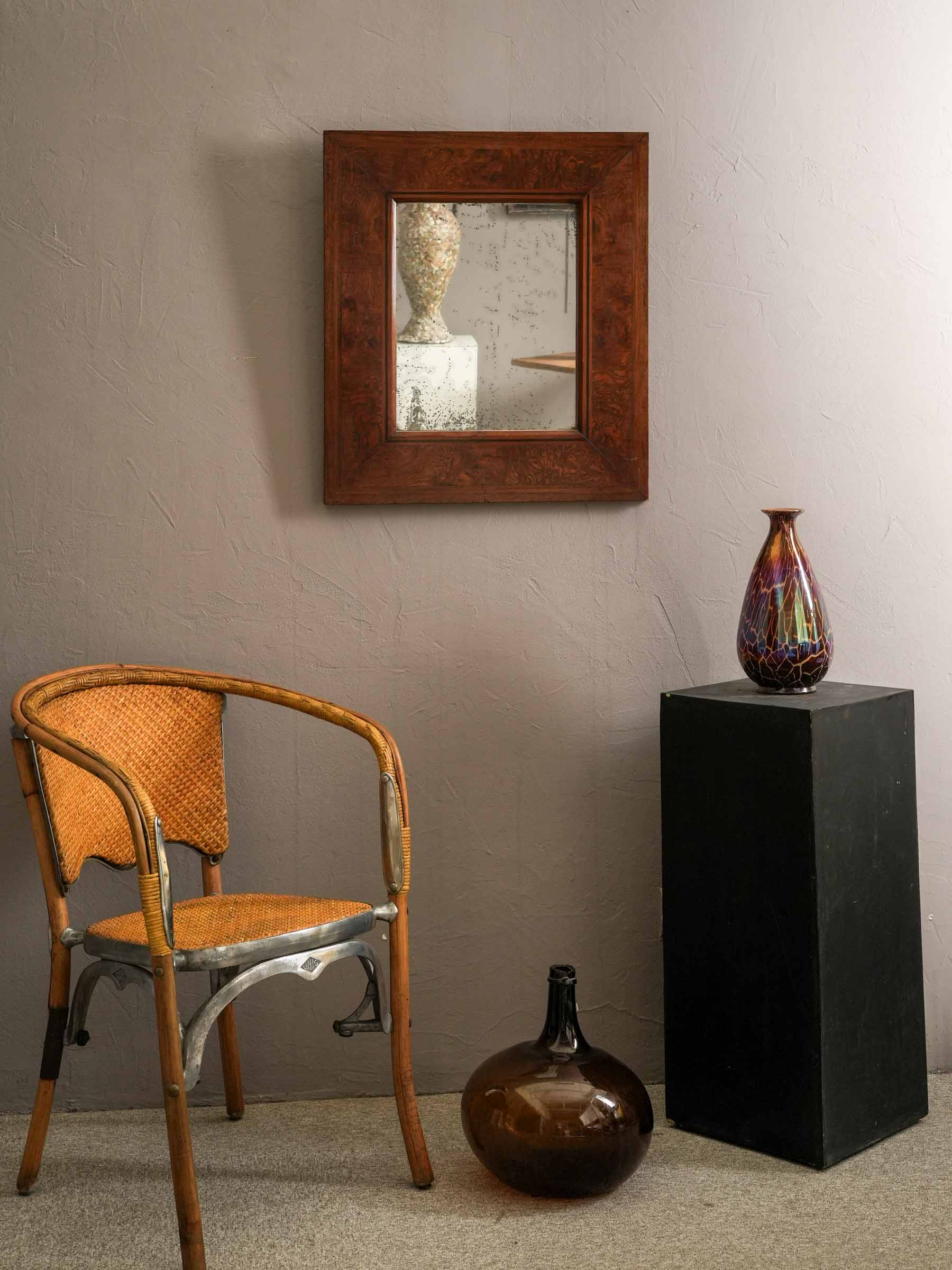 Atmospheric wooden frame elegant mirror
