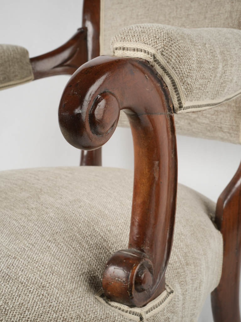 Lovely textured off-white armchair