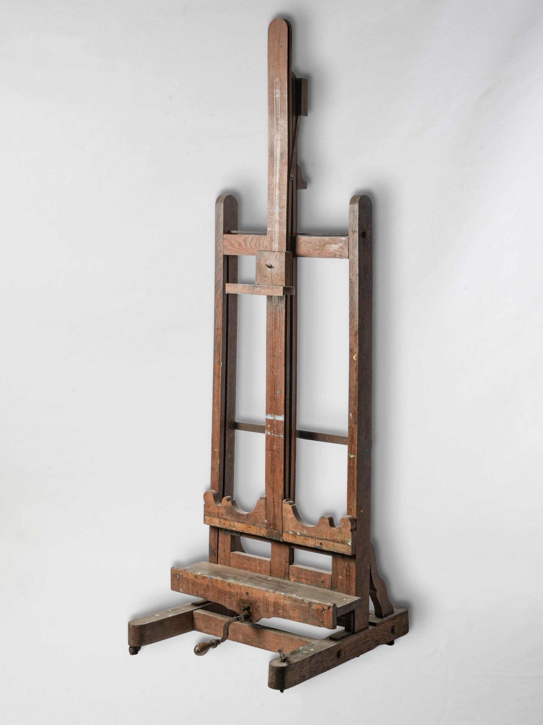 Remarkable 19th Century Artist's Easel w/ Dual Crank Adjustment Mechan