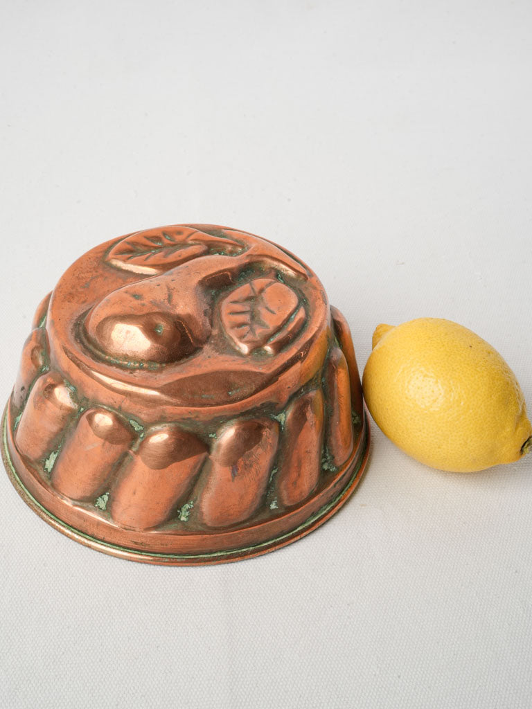 Warm patina decorative copper piece