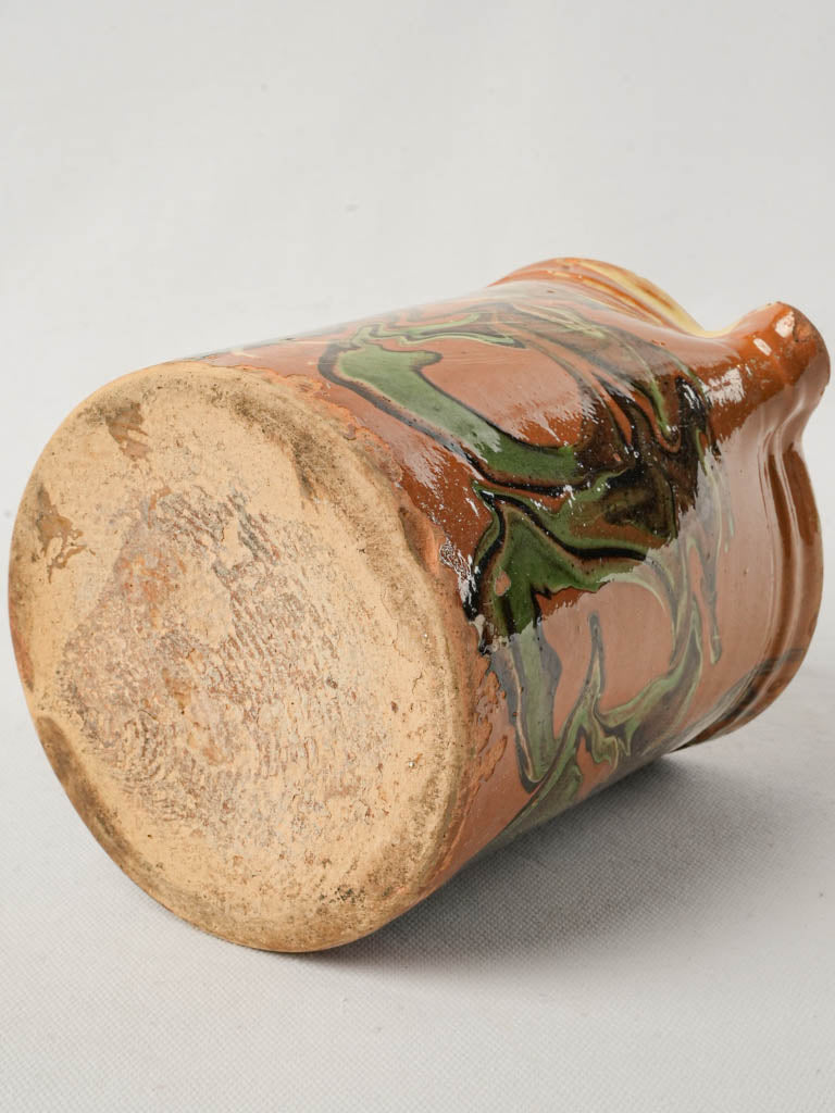 Distinctive marble-effect earthenware pitcher