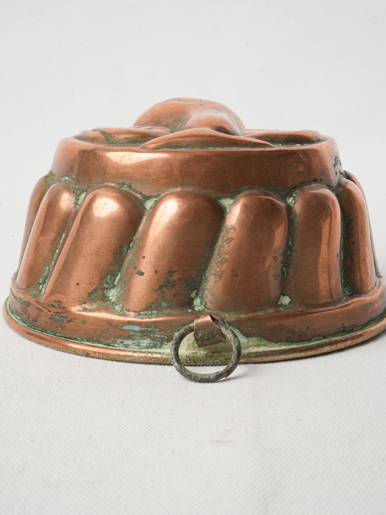 Decorative embossed copper dessert mold