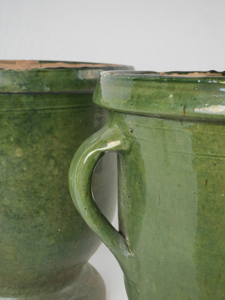 Weathered decorative terracotta vase