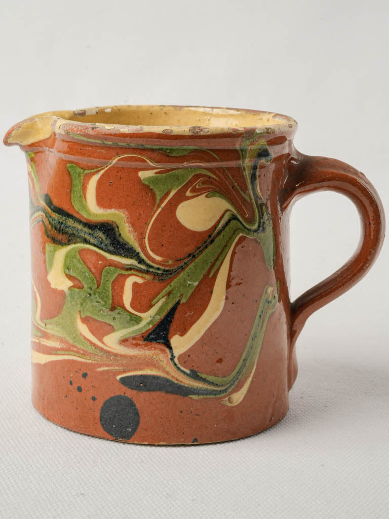 Handcrafted French pottery creamer