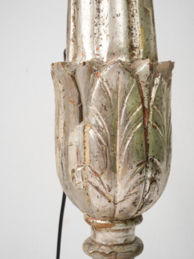 Vintage French silver gilt lamp