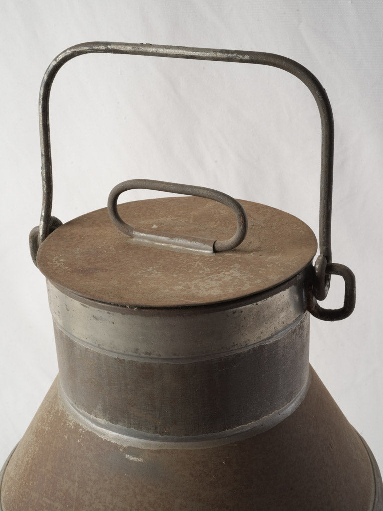 Rustic industrial farmhouse accent churn