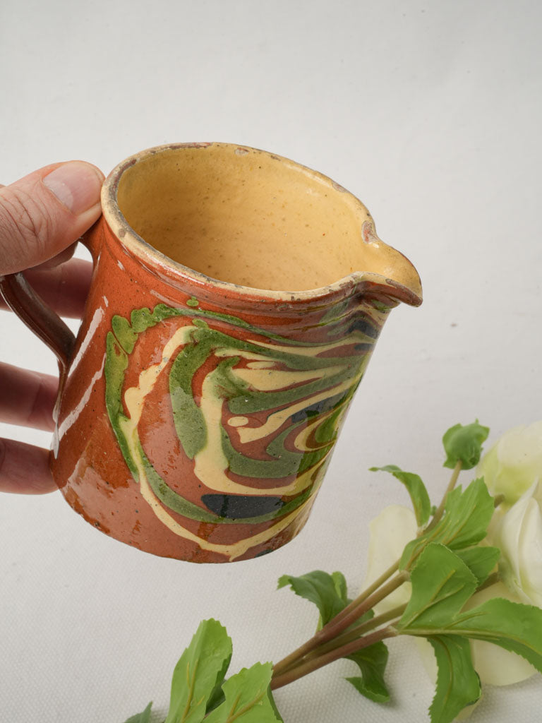 Antique vintage glazed creamer