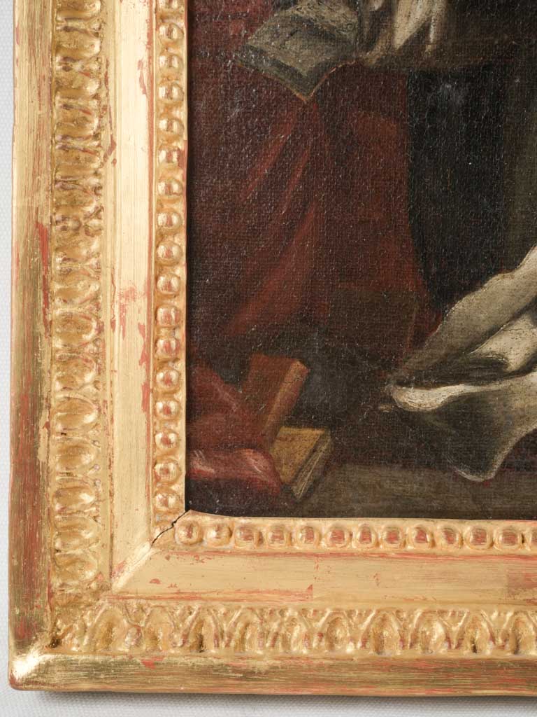 Ornate Religious Art in Gilded Frame